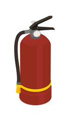 Fire extinguisher - hand drawn isometric vector illustration.