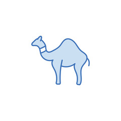 Camel icon design with white background stock illustration
