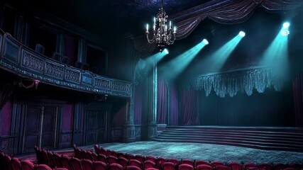 Dark, gothic theater stage