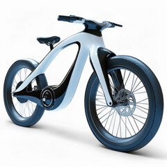 Futuristic White and Blue Electric Bike