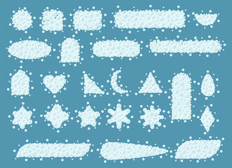 Illustration of soapy bubbles in a shape.
