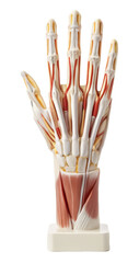 Human hand anatomical model png hand anatomy png bone model png muscular model png medical tool png transparent background image