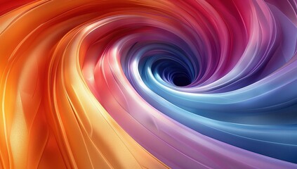 Obraz premium A vivid artistic abstract showcasing spinning colors blending warm reds and yellows with cool blues and purples. A mesmerizing visual representation of motion, energy, and color harmony