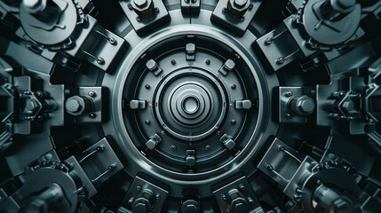 Fototapeta premium Modern concept background with safes pattern symbolizing data protection