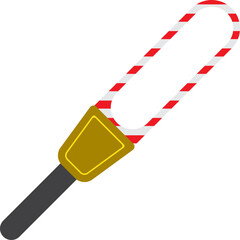 Illustration of a Handheld Metal Detector, Prevention Security Tool