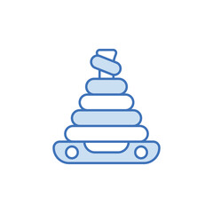 Ring Toys icon design with white background stock illustration