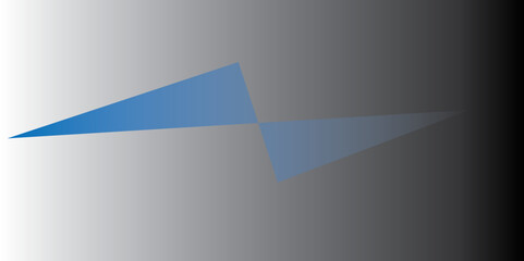 Abstract blue background with flowing arrows and a blank paper sheet for business design concepts