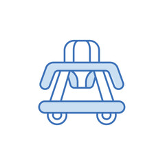 Baby Walker icon design with white background stock illustration