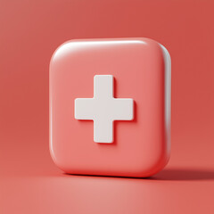 Obraz premium Sleek and modern 3D health icon for wellness representation