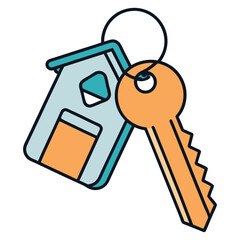 Icon vector of House key, vector illustration , property, estate, real 