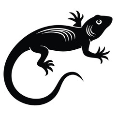 Naklejka premium Silhouette of a gecko vector clipart 