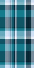 Seamless teal and white plaid pattern.  Perfect for textile design, website backgrounds, or any project needing a stylish, modern texture.  Evokes feelings of freshness and calm.