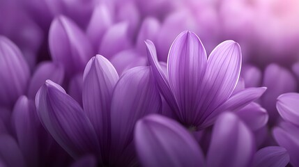 Fototapeta premium Closeup Purple Flower Petals Soft Bloom Nature