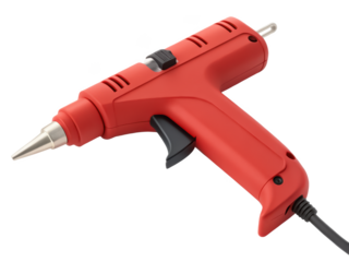 Glue gun png adhesive gun png hot glue gun png crafting tool png glue applicator png repair tool png DIY tool png transparent background image
