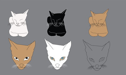 Cat emoji icon vector image.