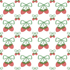 seamless pattern with strawberry