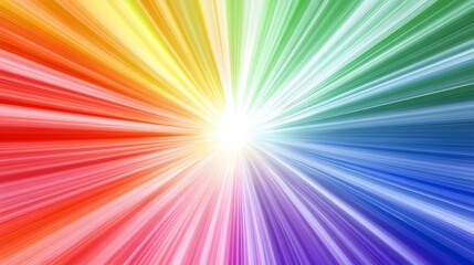Obraz premium Vibrant Rainbow Burst Abstract Background