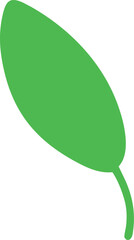 Simple Green Leaf Icon Natural Plant Botanical Symbol