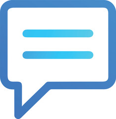 Obraz premium Blue Speech Bubble Icon for Chat and Communication