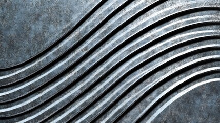 Abstract Metal Texture Background Grey Waves Pattern Design