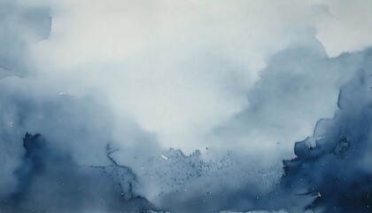 Obraz premium Cool Gray Toned Watercolor Background with Misty Light Gray Wash and Subtle Cloudy Texture for Minimal Designs