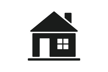 Simple silhouette of a small house icon