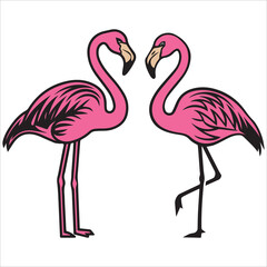 Fototapeta premium Elegant Black Flamingo Vector Art Design