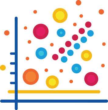 Colorful Scatter Plot Data Graph Chart