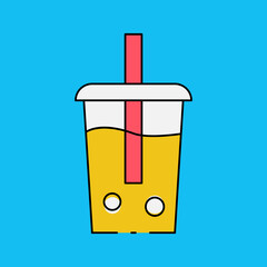 Orange juice single icon vector illustration