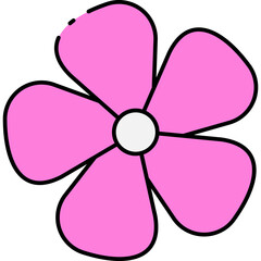 Cute flower single vector icon illustration
