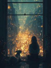 City Lights and Quiet Hearts. Generative AI
