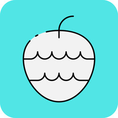 Strawberry single vector icon illustration