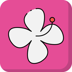 Flower single vector icon illustration