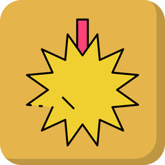 Fruit single vector icon illustration