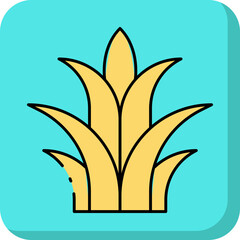 Grass single vector icon illustration