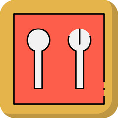 Hand doors single vector icon illustration