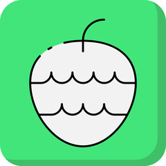 Strawberry single vector icon illustration