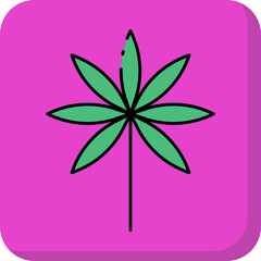 Weed single vector icon illustration