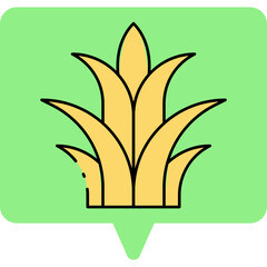 Grass single vector icon illustration