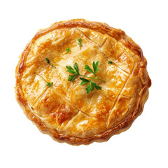 Fresh tasty meat pie, delicious meat pie with golden crust, filled with savory minced meat, perfect...