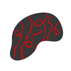 Abstract stylized illustration of the spleen