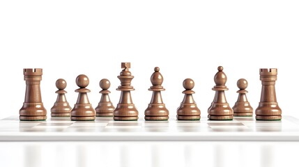 Wooden Chess Pieces on Board Strategy Game
