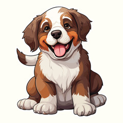 beagle dog isolated on white background