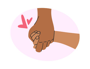 Baby parent holding hands element