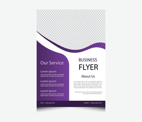 clean corporate advertising flyer for online business service