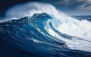 Fototapeta premium Majestic Ocean Wave Crashing Power Nature