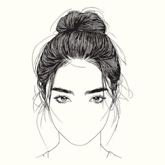 woman with long hair