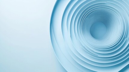 Light blue, concentric spiral design.