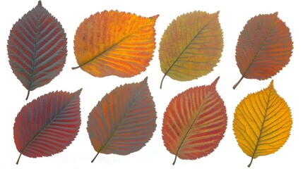 Obraz premium Autumn Leaf Collection Vibrant Colors Nature Photography
