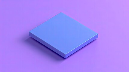 Solid lavender square object on a lavender background.